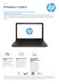 HP Notebook - 15-bs087ur