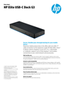 HP Elite USB-C Dock G3 (English)