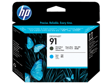   HP 91 C9460A Matte Black and Cyan  Printhead
