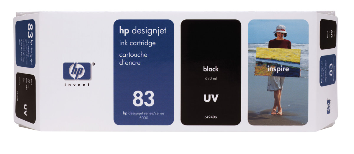 HP 83 680-ml Black UV Ink Cartridge