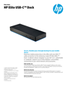 HP Elite USB-C Dock (English)