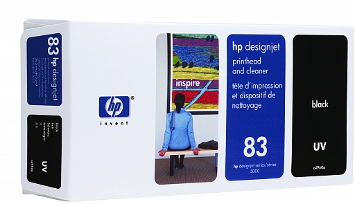 HP 83 Black UV Printhead and Printhead Cleaner