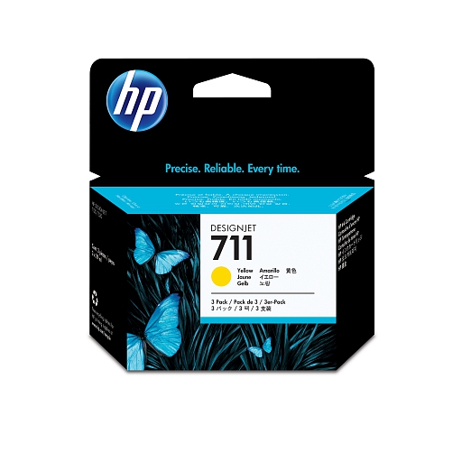 HP 711 3-pack yellow (CZ136A)
